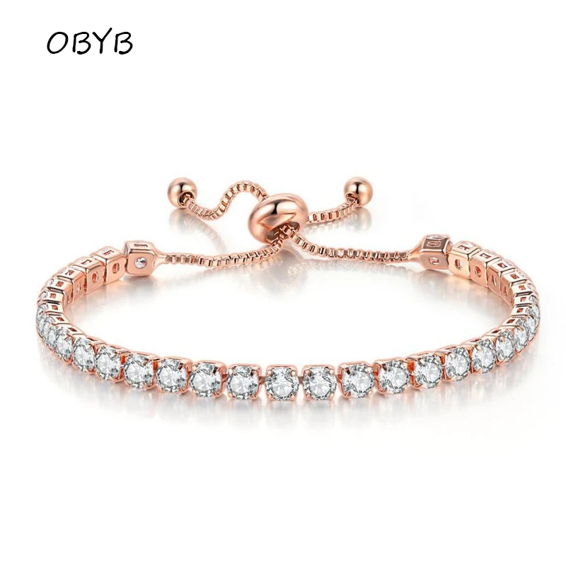 

Crystal Bracelet Luxury Micro-inlaid Zircon Bracelet Ladies Simple Adjustable Hand Jewelry Fashion Bracelet For Women Gifts