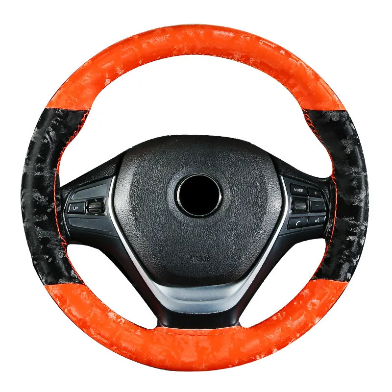 38cm Microfiber Sport Style Hand-Stitched Steering Wheel Cover Four Seasons Braid On The Case | Автомобили и мотоциклы