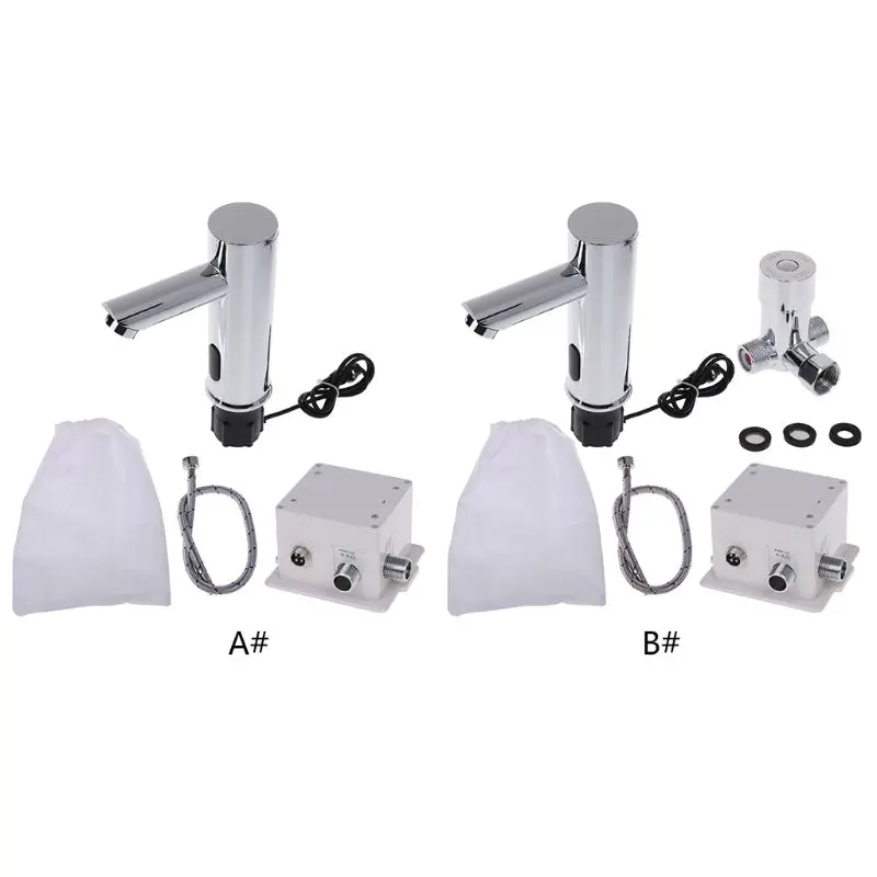 Bathroom Automatic Infrared Sensor Sink Faucet Touchless Basin Water Tap Deck Mounted High Quality