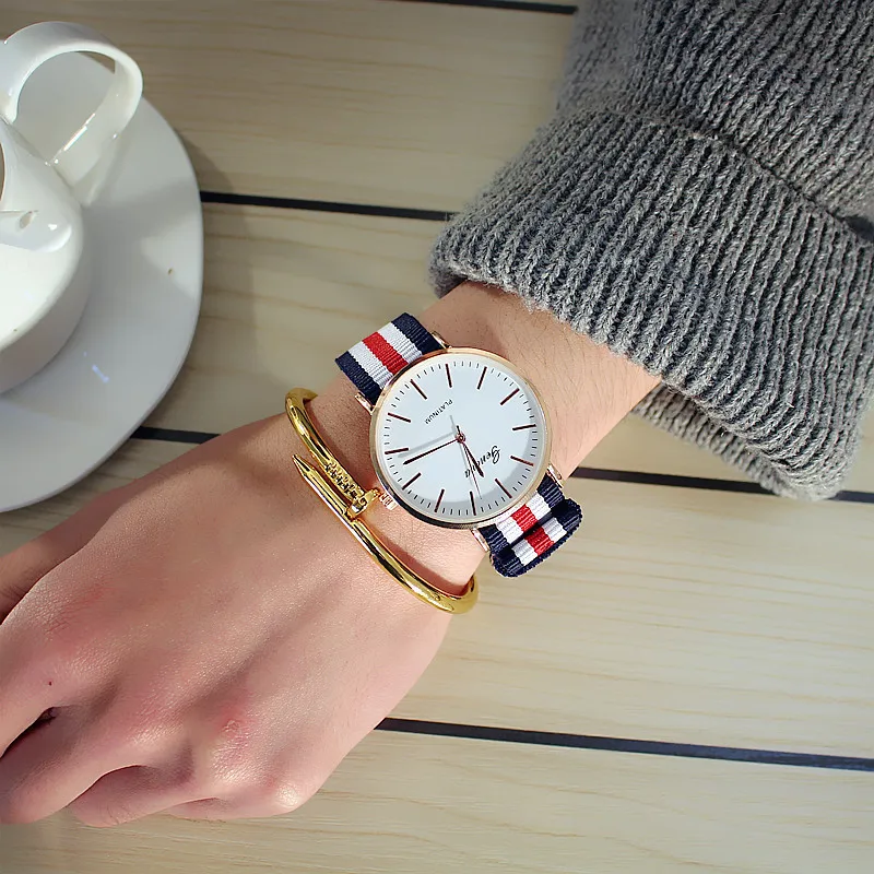 Montre homme, модные мужские часы, большой циферблат, цветной нейлоновый ремешок, кварцевые часы, мужские повседневные часы, мужские, Relogio Masculino# reloj