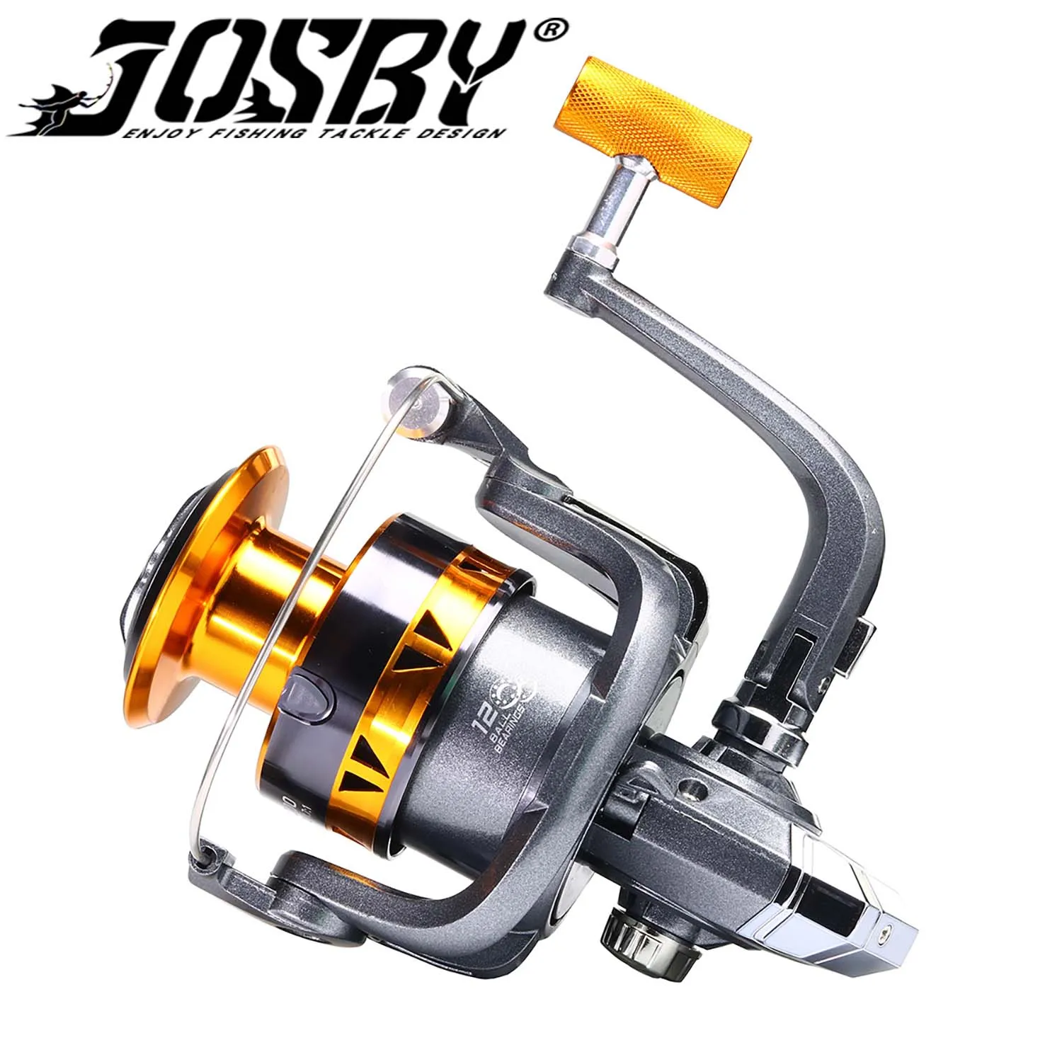 

JOSBY 2021 Hot Sale New Fishing Reel 2000-7000 Series 12KG Max Drag Power 5.2:1 High Speed Spinning Metal Spool Coil Carp Tackle