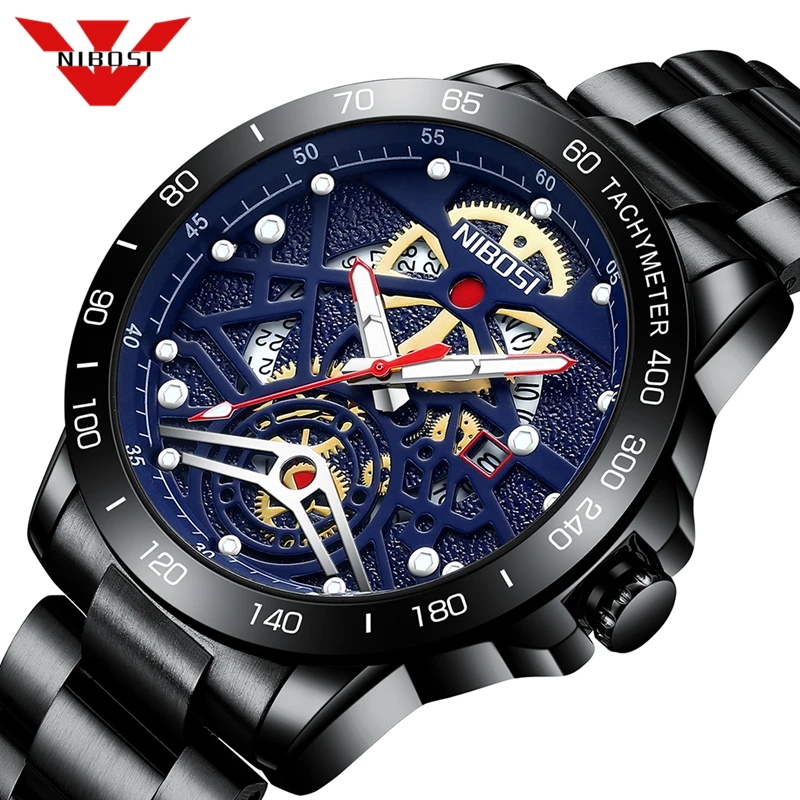 

NIBOSI 2022 New Watch for Men Luxury Quartz Mens Watches Top Brand Luxury Relojes Para Hombre Waterproof Clock Relogio Masculino