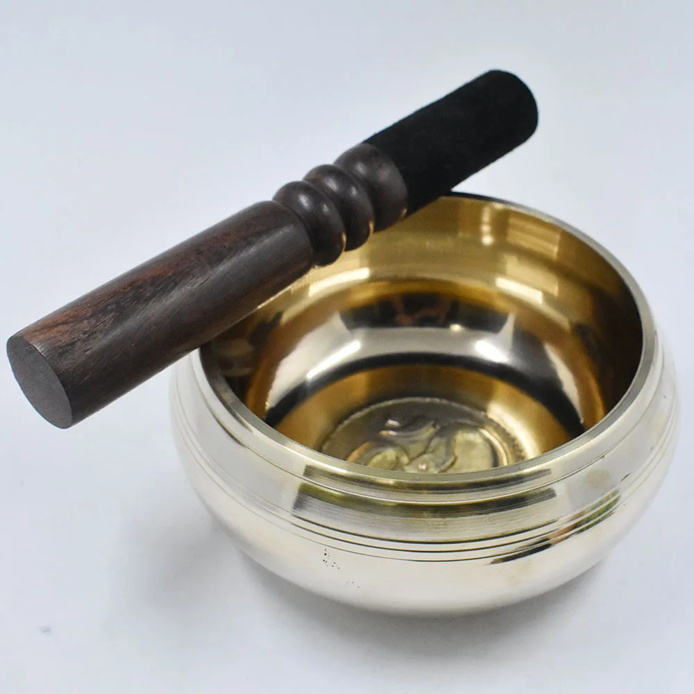 Новое поступление золотые Поющие миски с мантрой внутри приятный звук для