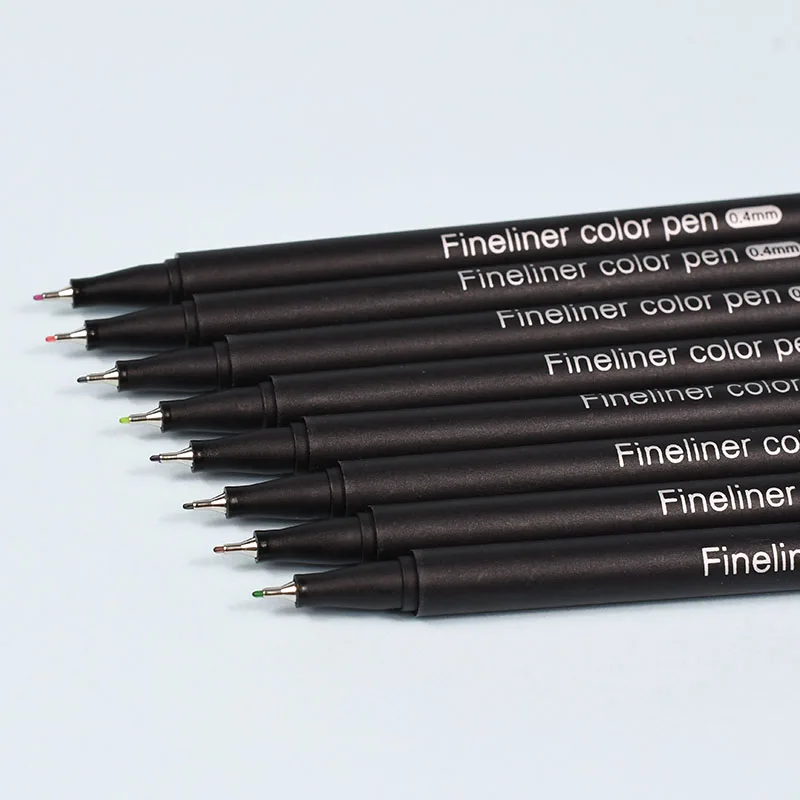 Ручка Fineliner 12 цветов 0 4 мм микрон Детские Канцелярские Принадлежности для манги