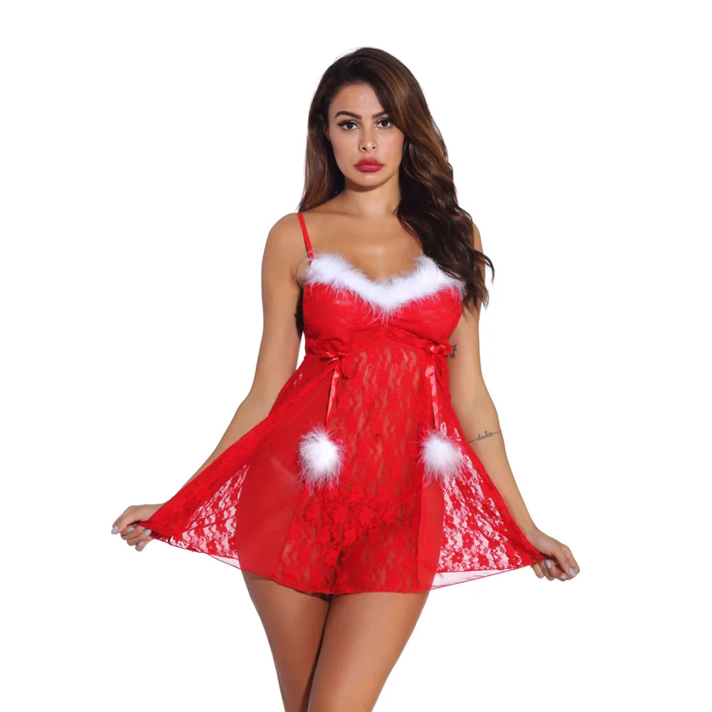 Женская сексуальная ночная рубашка милое спальное платье рождественские платья