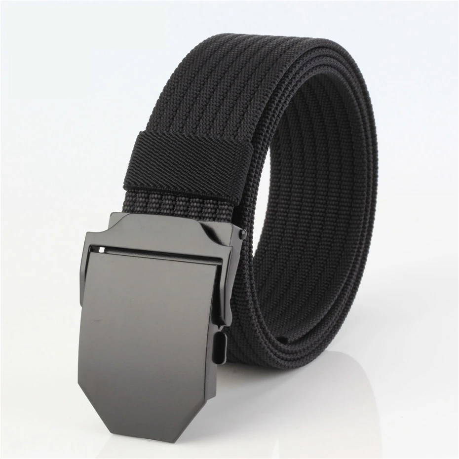 

Luxury Good quality canvas casua Knitted nylon belt alloy Buckles Belts Army Tactics design for men belt