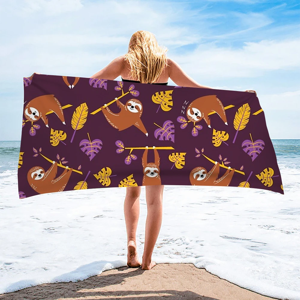 

Пляжное полотенце PHAYON 2021 из микрофибры с мультяшным принтом для взрослых, банное полотенце с животными, дорожное полотенце для душа и дома/о...