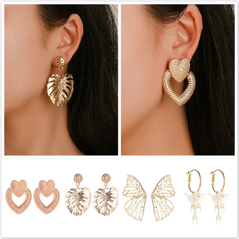 Женские Геометрические серьги подвески эффектные металлические модные