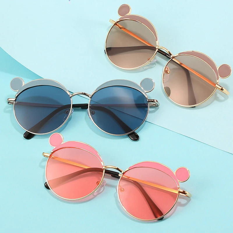 Новые модные милые розовые солнцезащитные очки для детей 2020 брендовые ярких