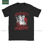 Мужская хлопковая футболка Hyena, повседневная хлопковая Футболка с принтом животных, Африки, сафари, дикой природы, футболки с коротким рукавом