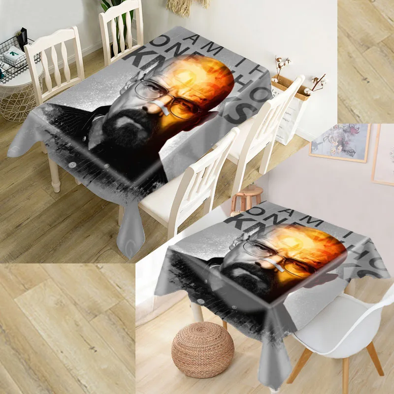 

HEARMNY Breaking Bad Tablecloth 3D Oxford Fabric Square/Rectangular Dust-proof Table Cover For Party Home Decor TV Covers