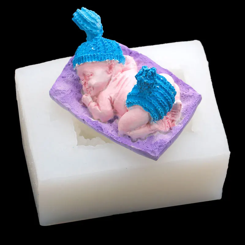 

Ангел Спящий ребенок детские украшения раздатчик мыла силиконовые формы 19-190