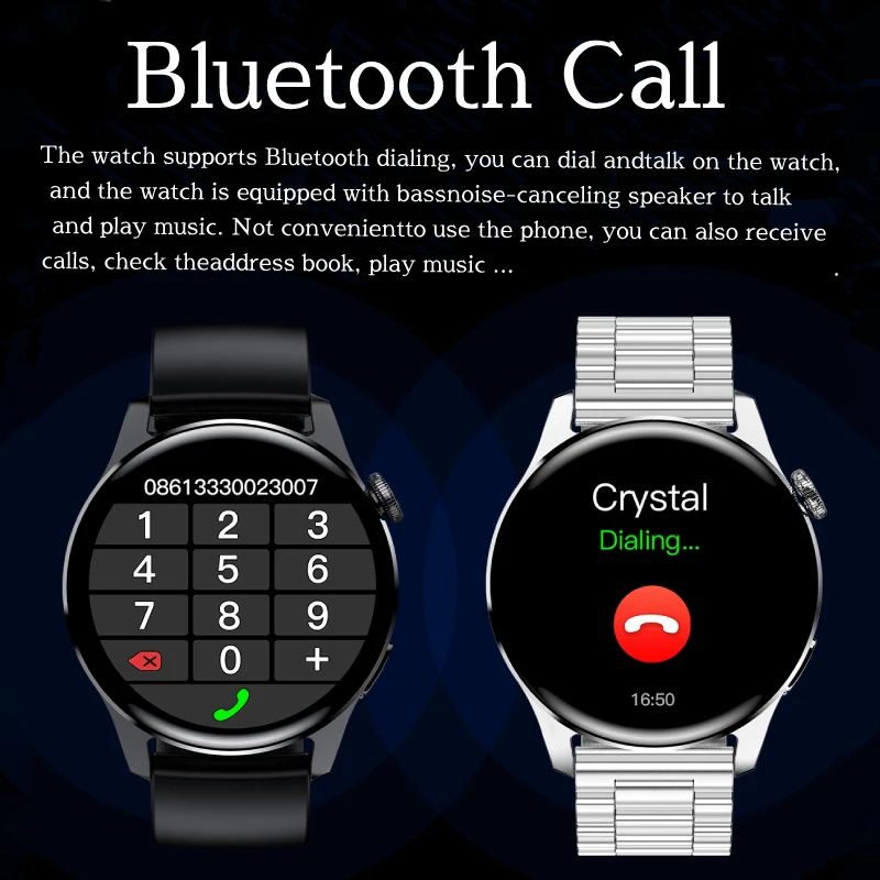 Смарт-часы LIGE мужские с поддержкой Bluetooth и сенсорным экраном | Электроника