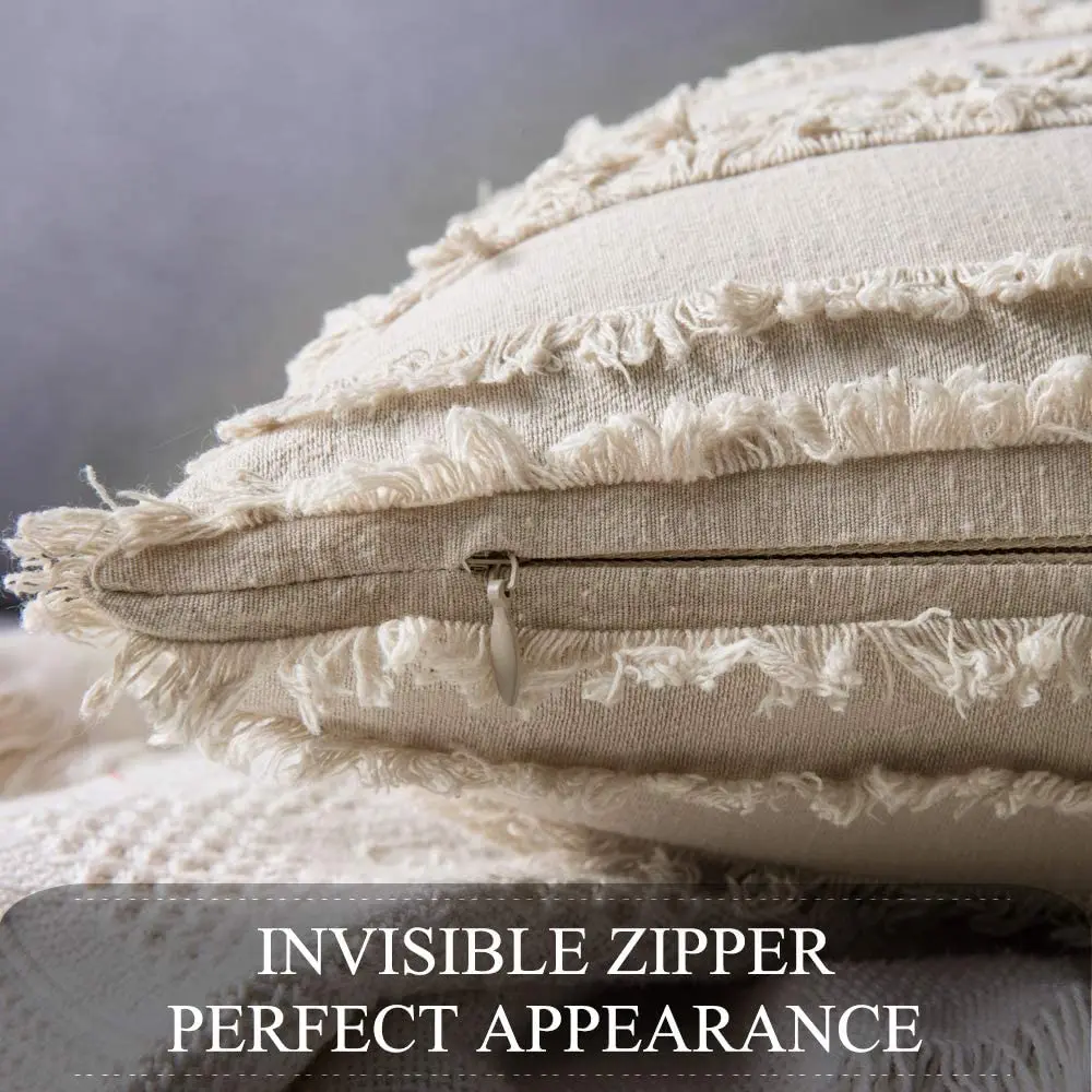 boho throw pillow covers decorative tassel macrame pillow case stripe jacquard cushion cover for sofa bed living room home decor free global shipping