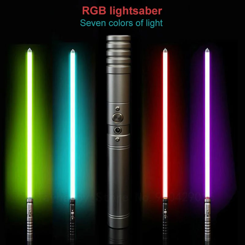 

Световой меч 98 см RGB, световой светильник ч, световой меч со звуком, лазерный меч, реквизит для косплея, металлическая ручка, меч, меняющий цве...