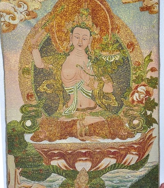 35 &quotтибетская шелковая вышивка буддизм тангка Гуаньинь Будда меч скульптура