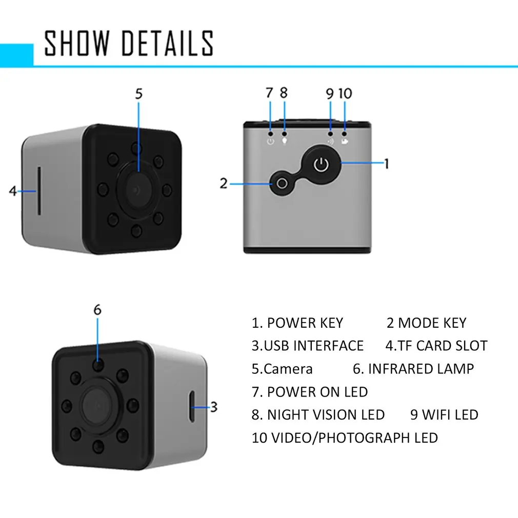 SQ13 HD wifi маленькая мини ip-камера камера 1080P видео датчик ночного видения Видеокамера микро камера s DVR регистратор движения видеокамера SQ13