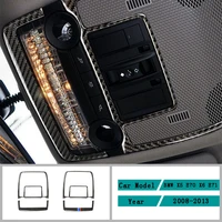 carbon fiber car accessories interior reading light dome panel decoration cover trim stickers for bmw x5 e70 x6 e71 2008 2013