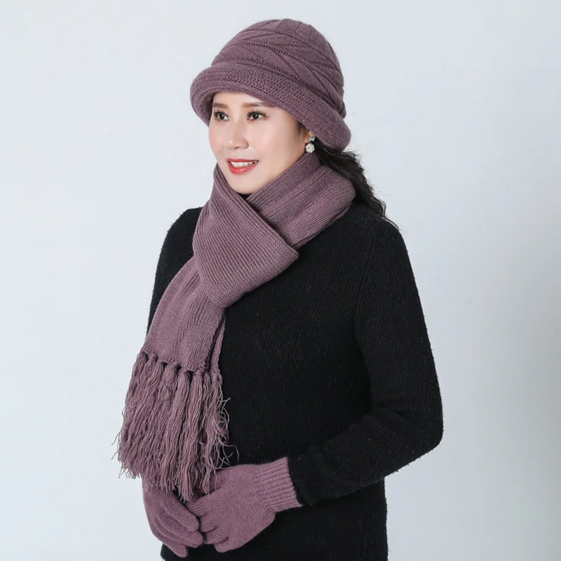 Панама женские зимние шапки наборы теплых шерстяных шапок шапка из смешанного