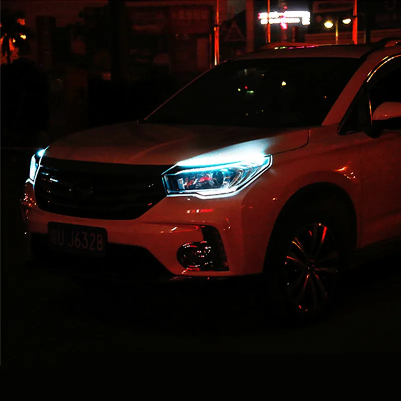 2 шт Автомобильный светодиодный полосы света DRL Габаритные огни
