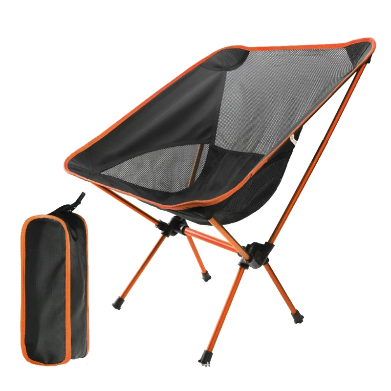Sırt çantası açık kamp sandalye kompakt taşınabilir katlanır sandalyeler Packable hafif ağır kamp için