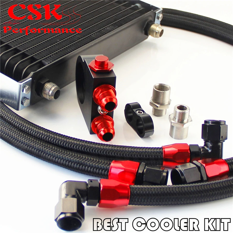 

Trust AN10 15 row oil cooler +Thermostatic / Thermostat Sandwich Plate kit BK