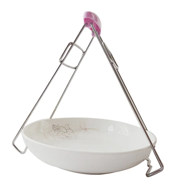 Кухонная посуда из нержавеющей стали Складная тарелка с зажимом|Подставки под