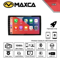 maxca oem 2 din wireless carplay android auto radio for universal multimedia player