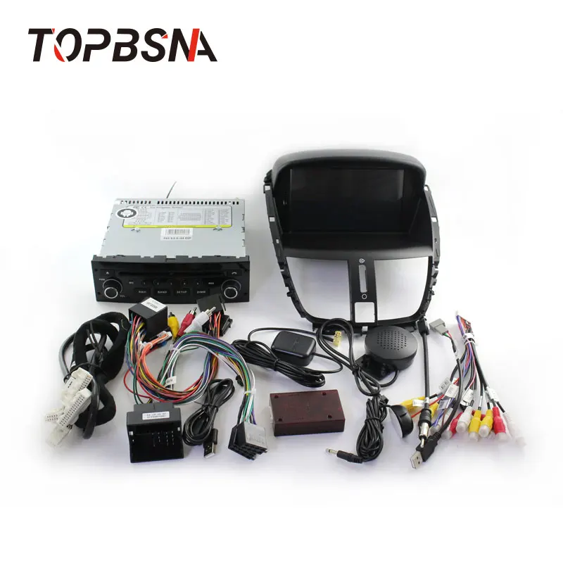 Автомобильный DVD-плеер TOPBSNA на Android 10 для Peugeot 207 2008-2014 с GPS-навигацией 1 din