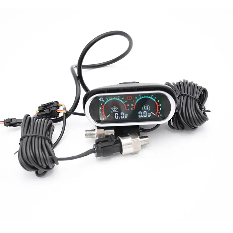 12 В/24 В автомобильный гоночный Манометр с ЖК дисплеем турбо манометр двойной