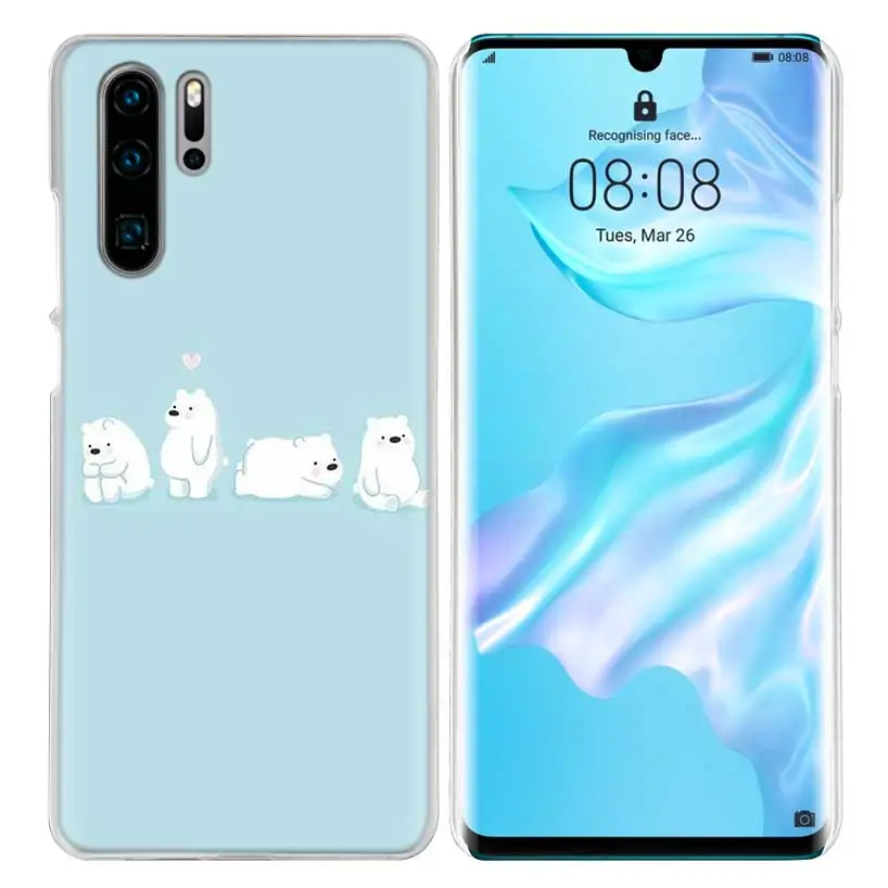 Жесткий чехол для huawei P30 P20 P10 mate 30 20 10 Nova 5 5i Pro Lite P Smart Z Plus Прекрасный Пингвин полярный медведь - Цвет: 03