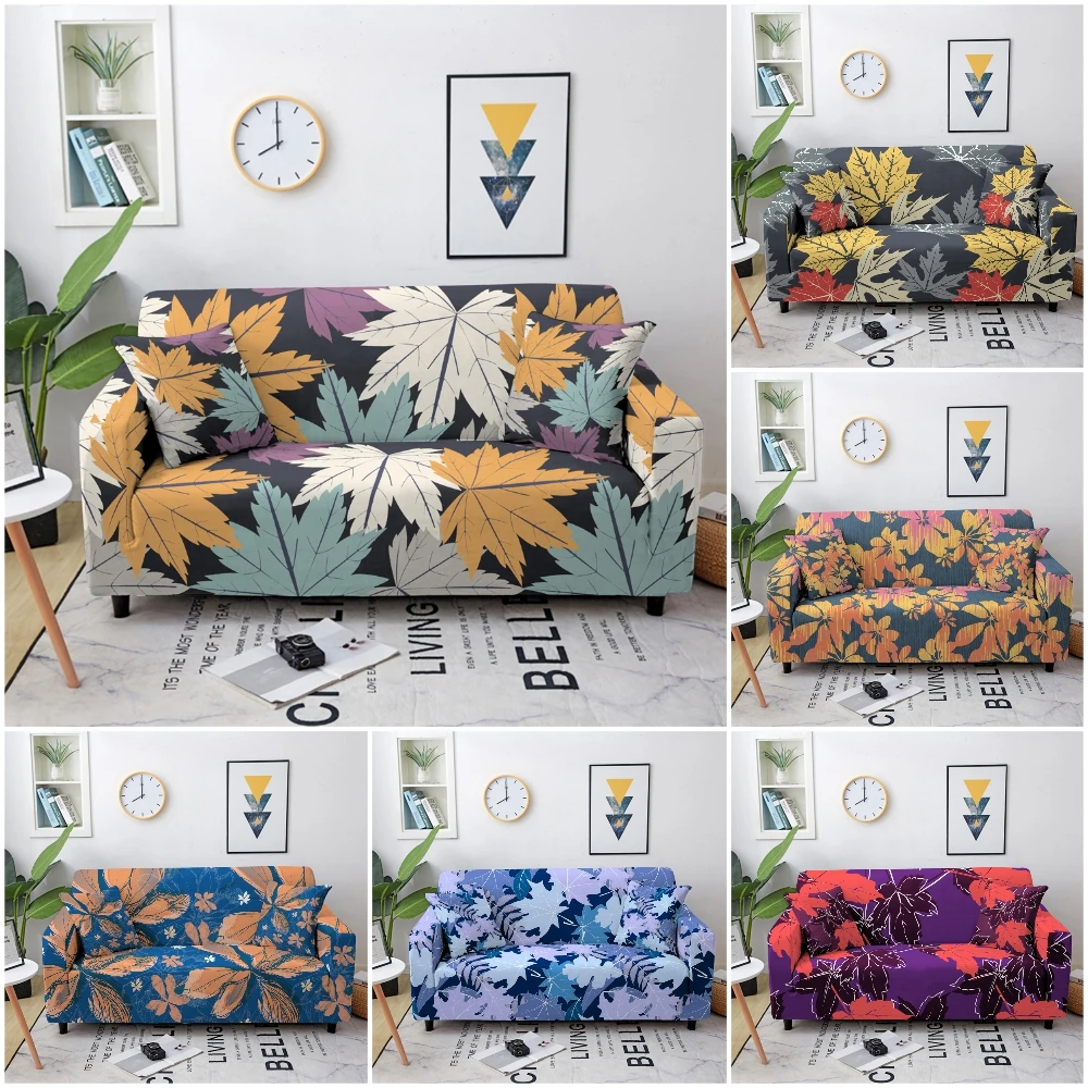 

1/2/3/4 Seater Tropical Leaves Sofa Cover Elastic Stretch Sofa Slipcovers for Living Room Fully-wrapped Couch Cover Home Decor
