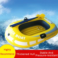 0 25mm yellow single or double boat without oars thickened inflatable rubber boat pvc for outdoor water beach recreational boat