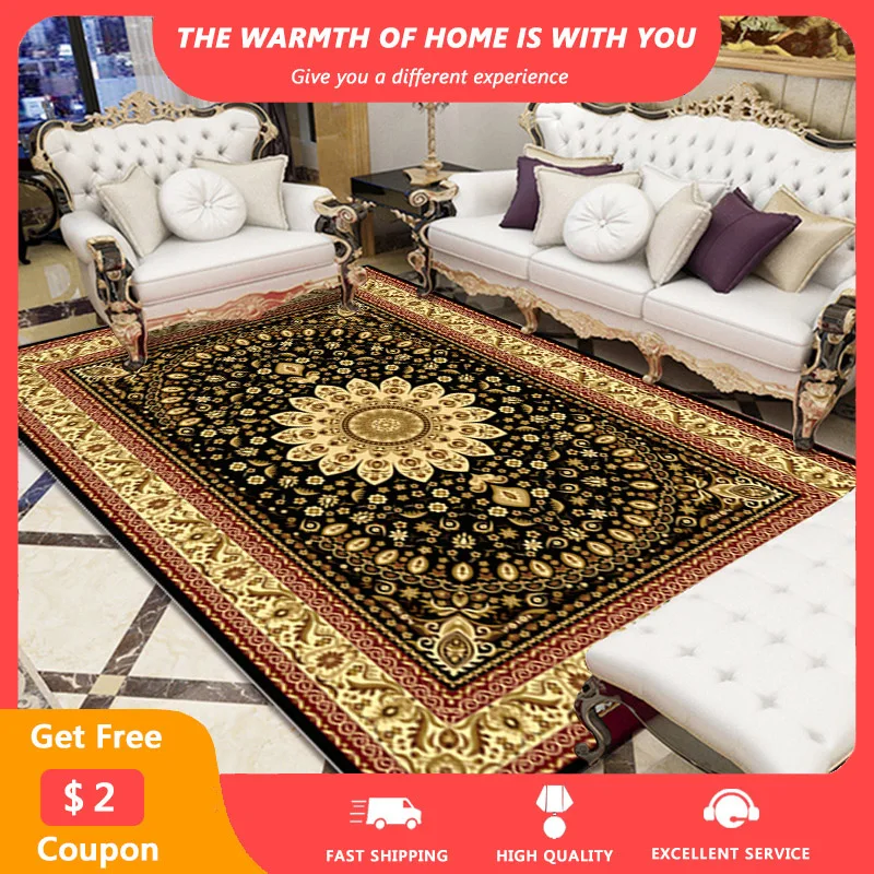 

Persian Style Large Area Rugs Retro Ethnic Carpets for Living Room Non-slip Absorption Rug Drop Shipping Floor Capet alfombras