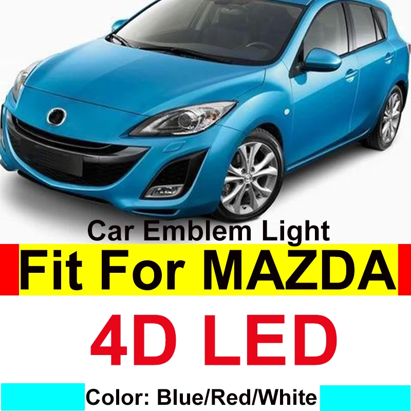 

For 6 Car Styling 4D Led Light Emblem Covers Shine Auto Trunk Badge Badge Car Logo Sticker Decoration Lam LED Decoration