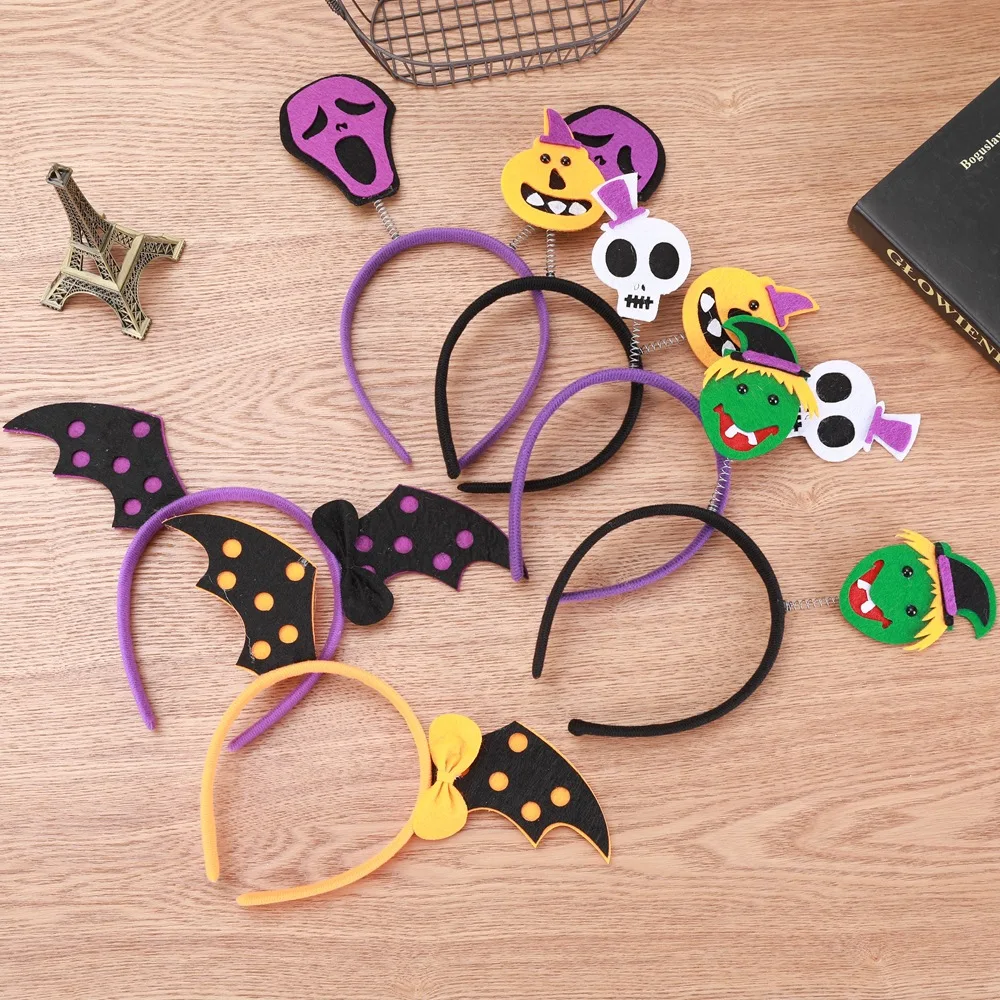 1 шт. обруч для волос на Хэллоуин страшная тыква призрак Череп летучая мышь узор