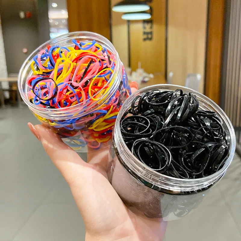 

[Xwen] New Girls Colorful Elastic Leather Band Female Hair Rope Disposable Rubber Band Child Horsetail Hair Band Headband