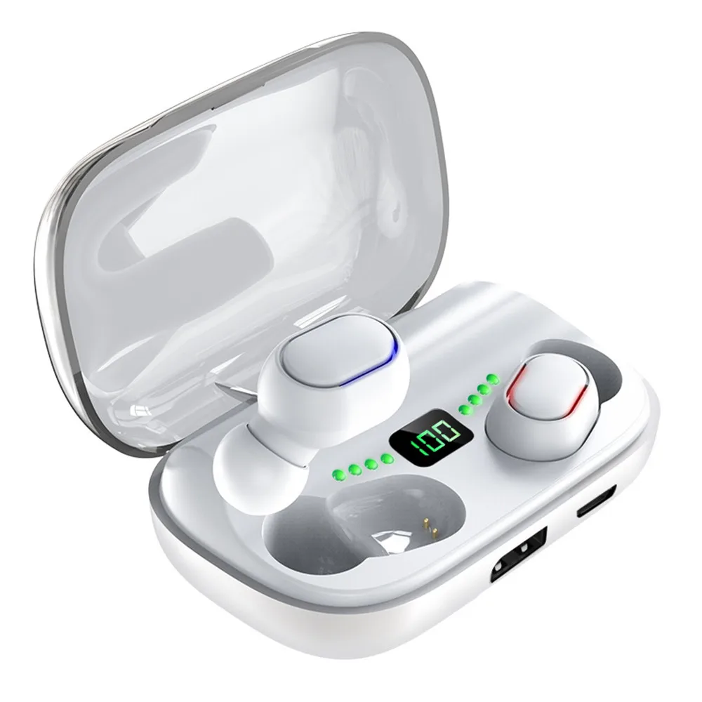 TWS беспроводные наушники Bluetooth 5 0 наушники-вкладыши с зарядным футляром 3300 мАч