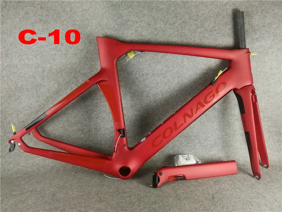 Красная карбоновая рама Colnago+ руль Colnago и красное седло Colnago DI2 карбоновая рама для велосипеда