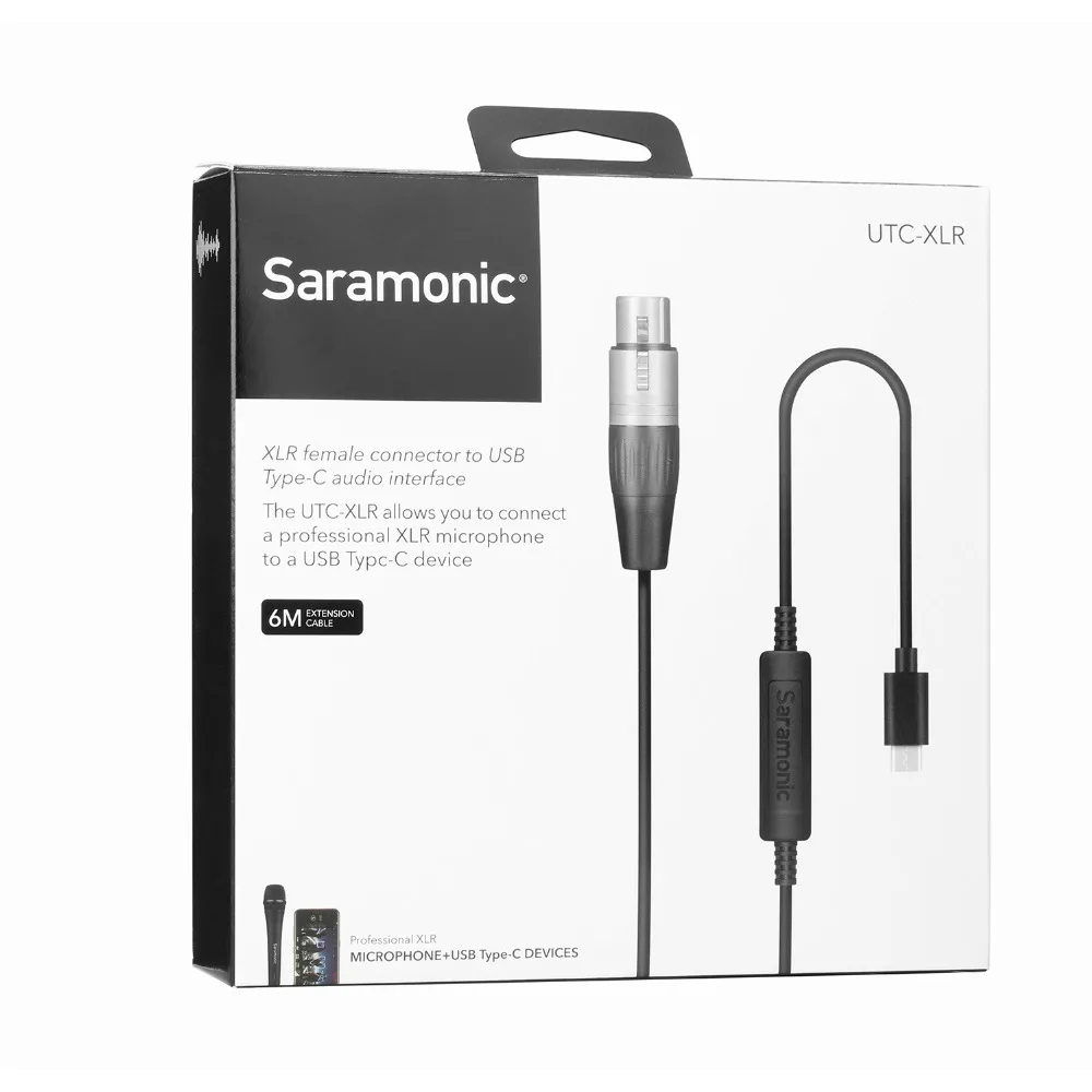 Кабель адаптер Saramonic UTC XLR 6 м с разъемом и USB Type C для Pro Mic & Android Smartphone|Аксессуары