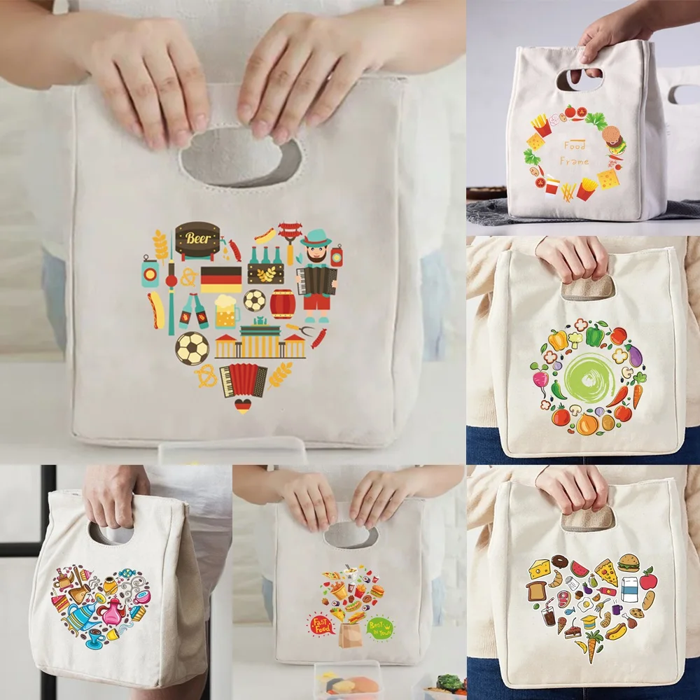 

Детский тоут, Ланч-бокс, Термосумка, Сумка с аниме принтом еды, Упакованные Ланч-боксы для улицы, офиса, пикника, женские клатчи 2023