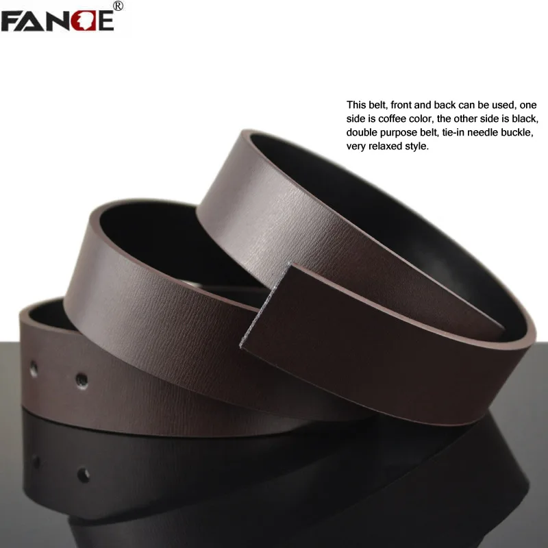 

FANGE men belt men Leather Belt Male Pin Buckle belts Fashion Designer High Quality luxury brand Men's Belts coffee FG4602B-5