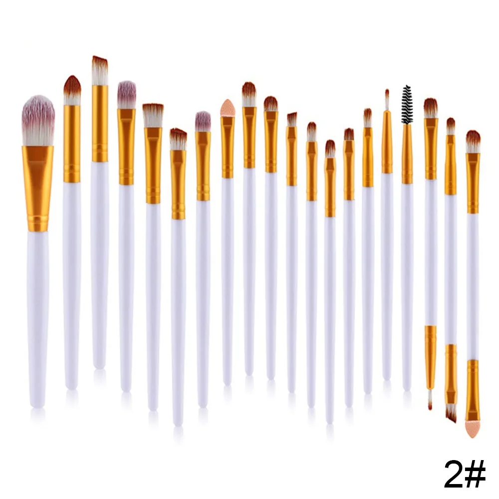 Набор кистей для макияжа 20 шт. тени век пудра подводка глаз ресницы Кисть губ
