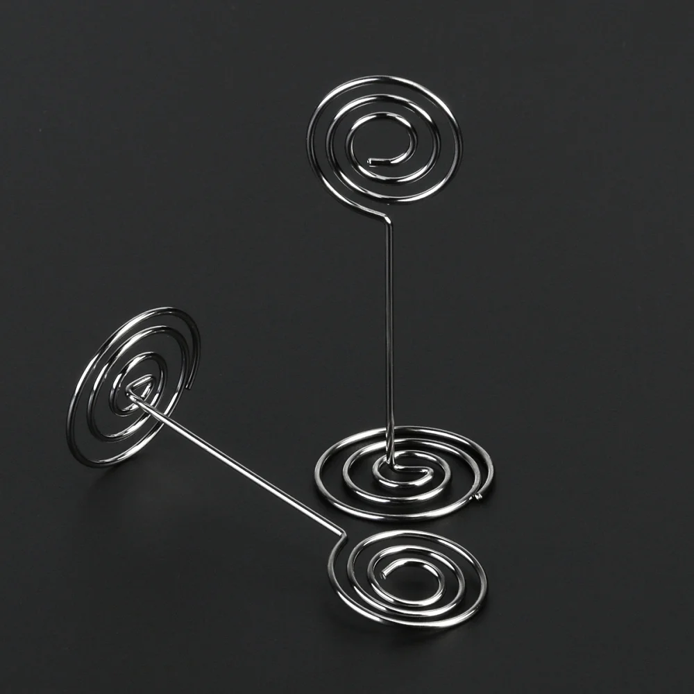 

ULTNICE 10pcs Place Holder Round Shape Wedding Party Favor Clips (Silver)