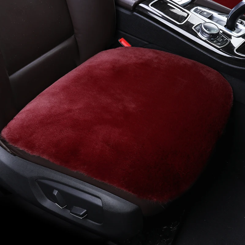 Offerte Inverno Caldo Universale Auto Pelliccia Di Copertura Di Sede Cuscino Protector Anteriore Posteriore Automobile Coperture Pad Accessori Per Interni Auto Zerbino Sedia
