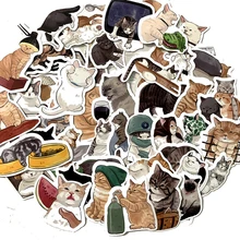 10/30/54Pcs Leuke Katten Animal Graffiti Stickers Cartoon Decals Kids Speelgoed Diy Dagboek Koffer Scrapbook Telefoon laptop Fiets Sticker