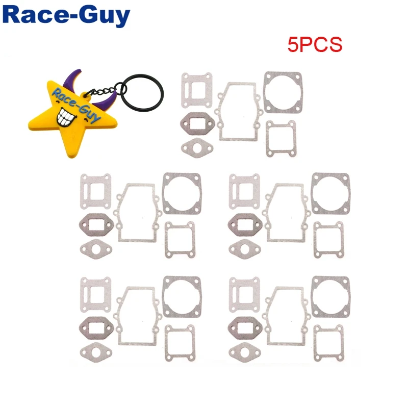 5 комплектов китайских ATV двигателя Комплект прокладок для 2-х тактный 47cc 49cc Quad 4