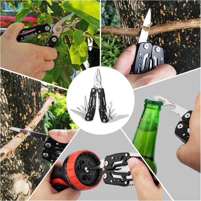 

14-In-1 Outdoor Camping Survival Multi Tool Pliers Versatile Repair Folding Screwdriver Grip Pliers EDC Gear Hunting Hiking