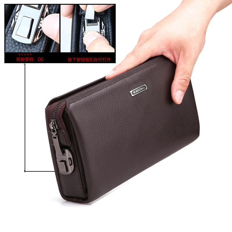 Кошелек мужской из натуральной кожи с кодовым замком | Багаж и сумки