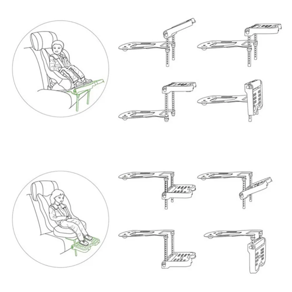 

Children Vehicle Safety Seat Stroller Footrest Fasten Support Baby Foot Pedal Rest Holder Adjustable Leg Rest Folding Footboard